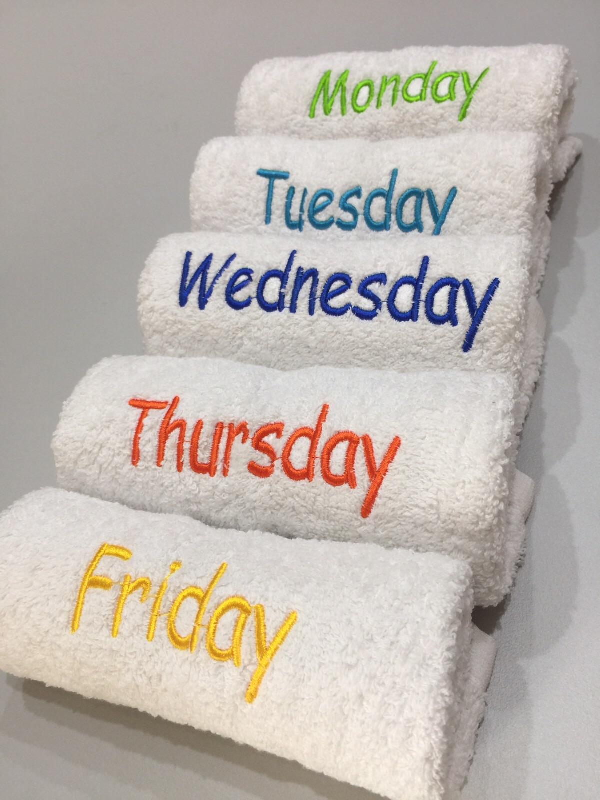 Week Days Towel Print