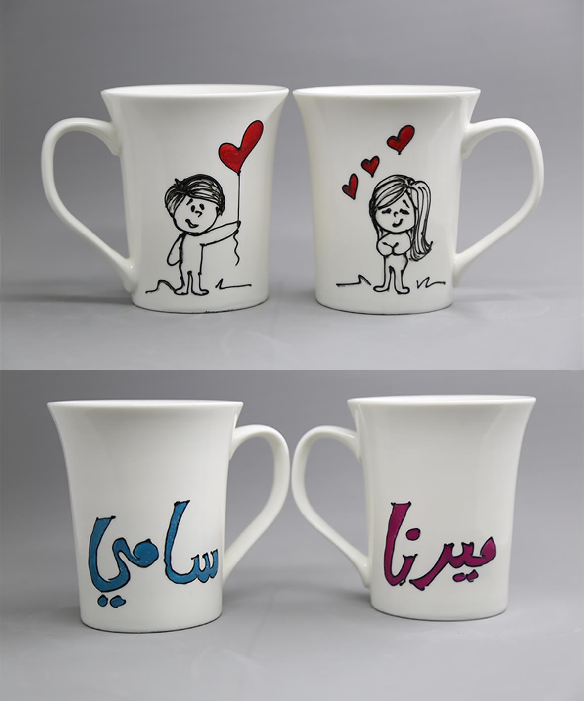 Arabic Font Dual Mugs