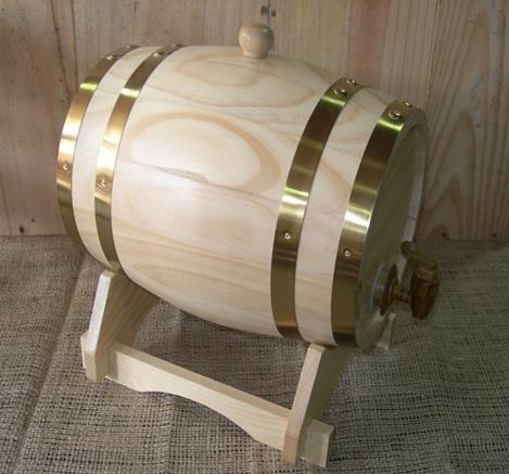 Wooden Oak Barrel Wine Pourer Container