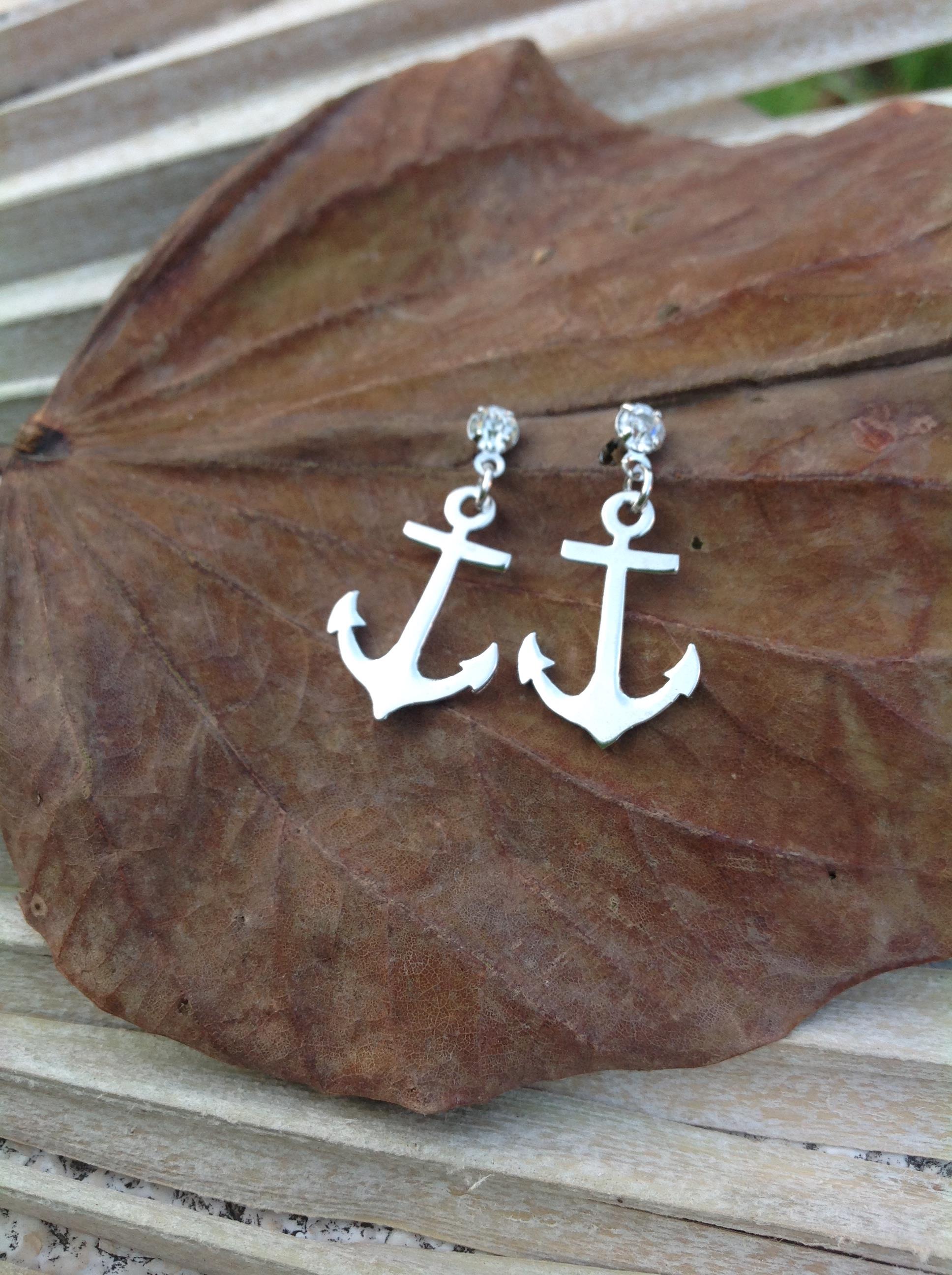 'I Refuse To Sink' Anchor Earrings