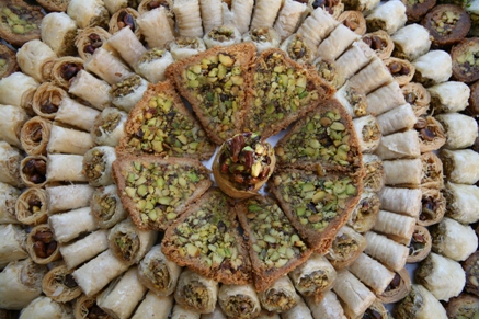 Assorted Baklawa With Pistachios