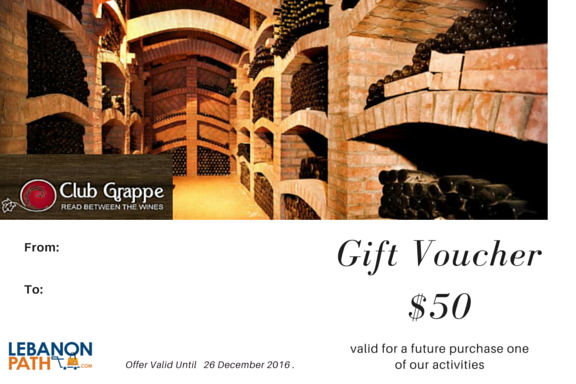 Club Grappe Gift Voucher $50